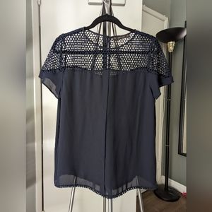 Zara Lace Navy Blouse